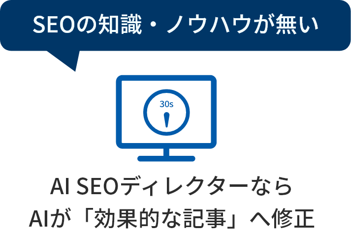 SEOの知識・ノウハウが無い AI SEOディレクターならAIが「効果的な記事」へ修正