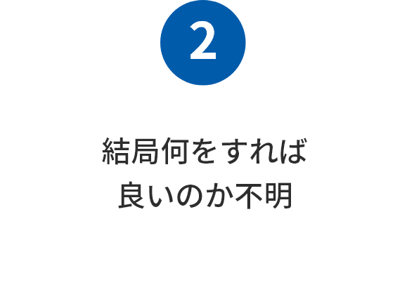 結局何をすれば良いのか不明