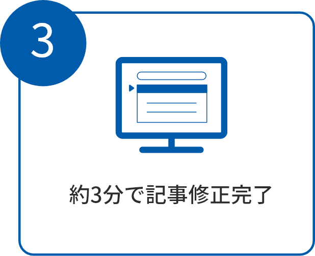 3.約3分で記事修正完了